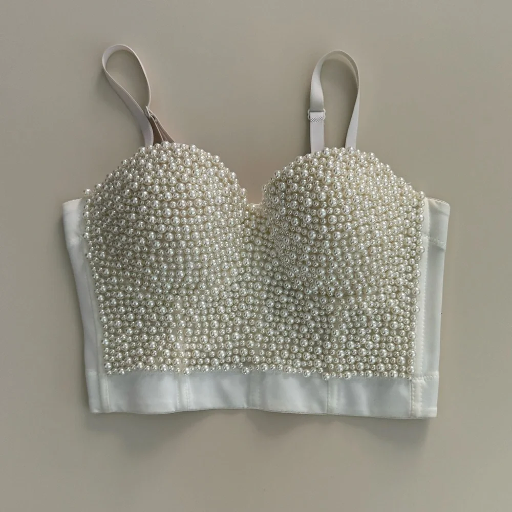 White Pearl Bustier - Picture 3 of 3